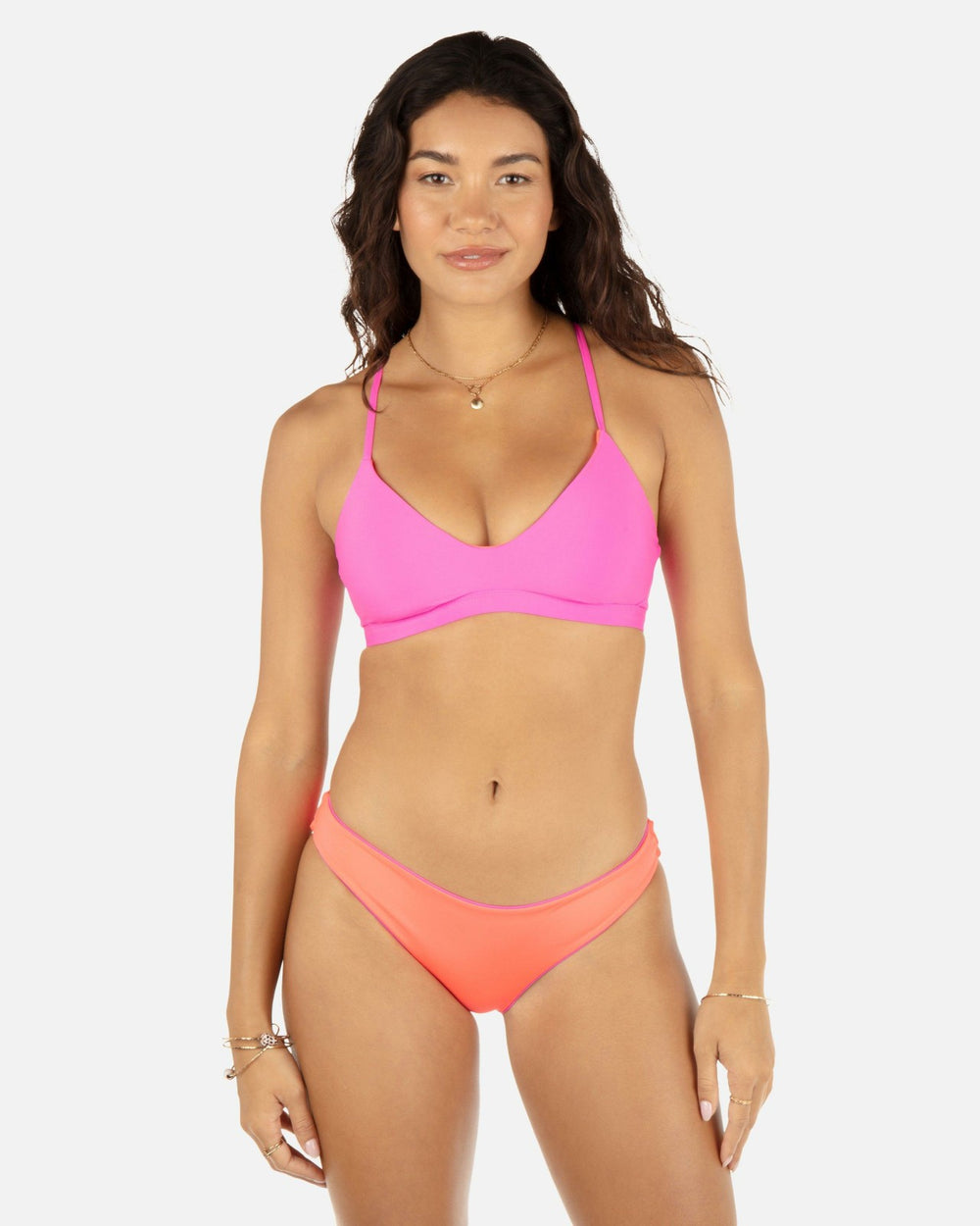 Solid Reversible Moderate Bottom - Disco Pink/Maraschino