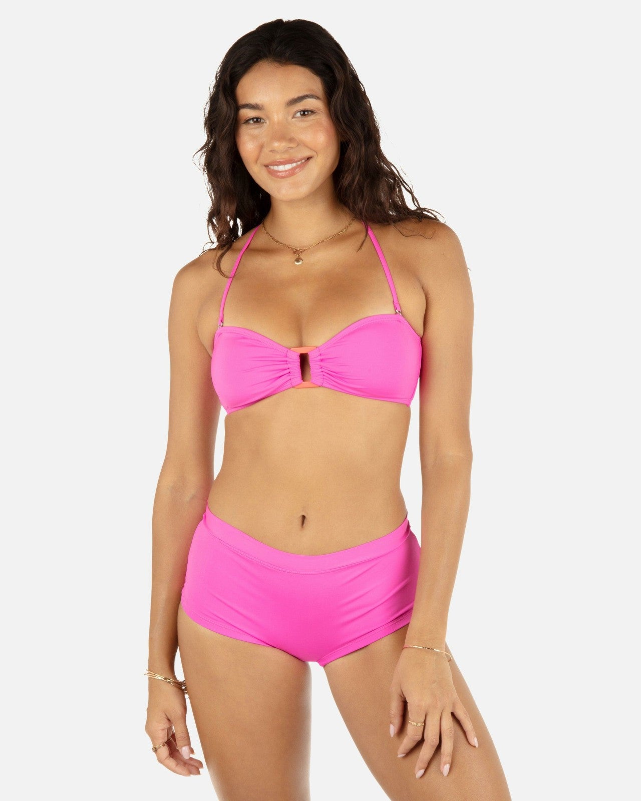 Solid Ring Bandeau - Disco Pink/Maraschino