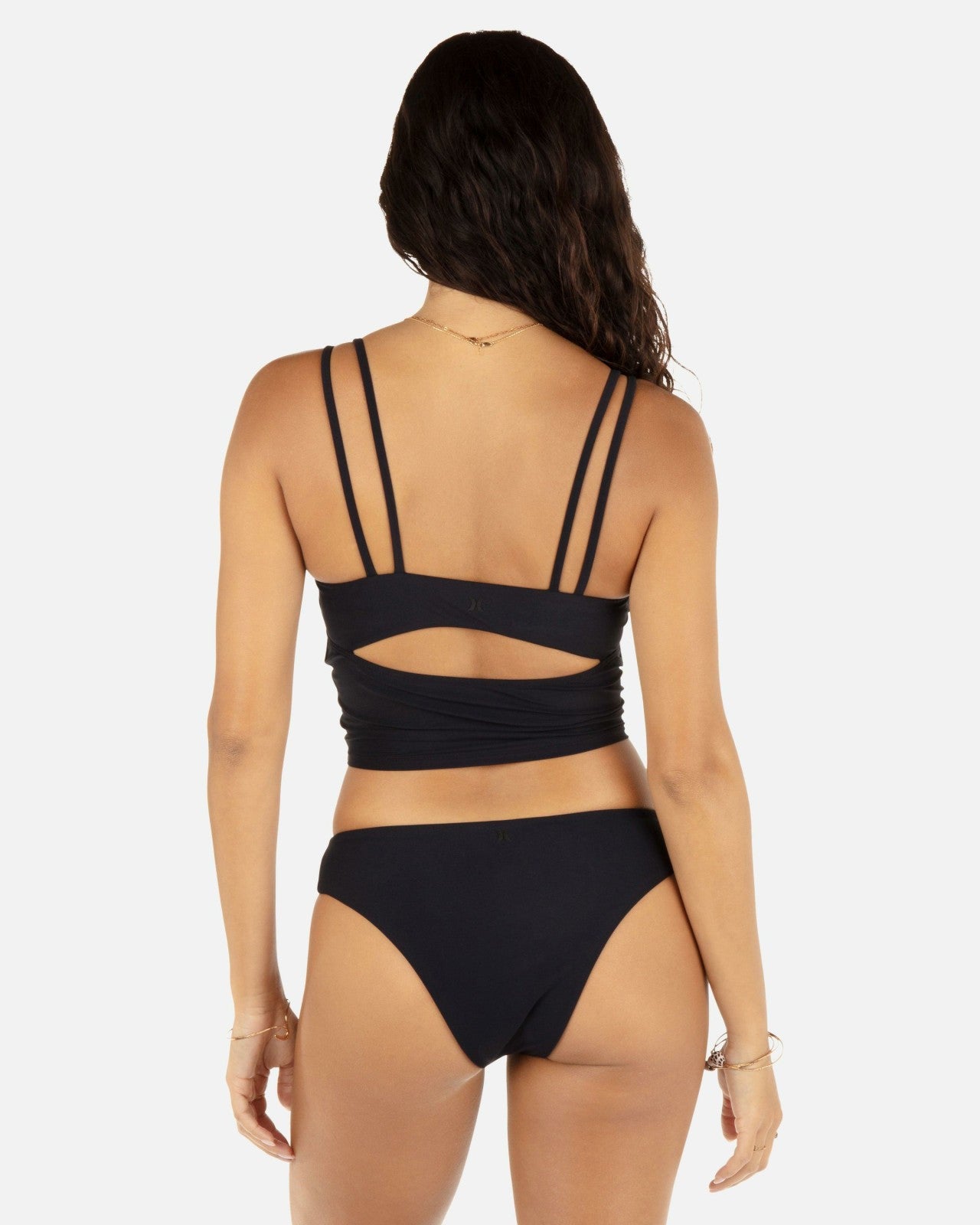 Max Solid Mid Rise Cheeky Bottom - Black