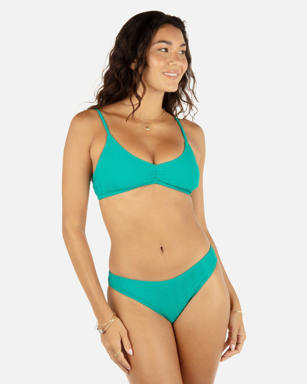Wave Scrunch Moderate Bottom - Teal