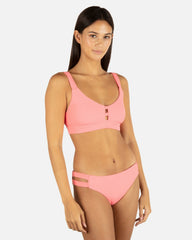 Max Solid Tab Scoop Top - Coral Blossom