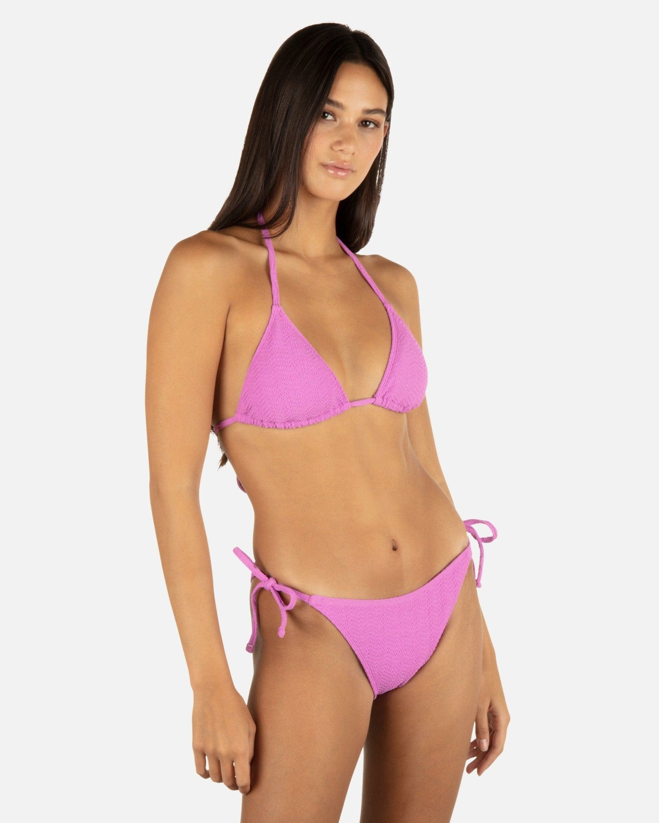 Wave Scrunch Cheeky Tie Side Bottom - Orchid