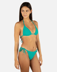 Wave Scrunch Cheeky Tie Side Bottom - Teal