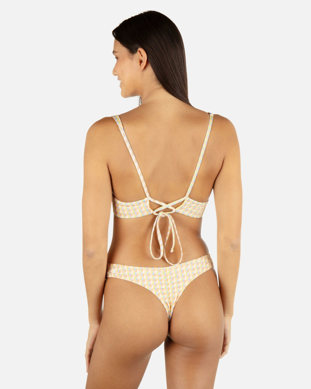 Retro Geo Underwire Bralette - Chartreuse