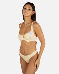 Retro Geo Underwire Bralette - Chartreuse