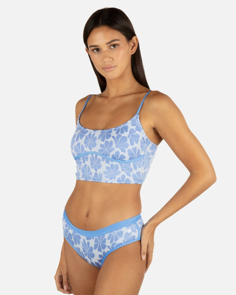 Pua Jacquard Crop Top - Cloud