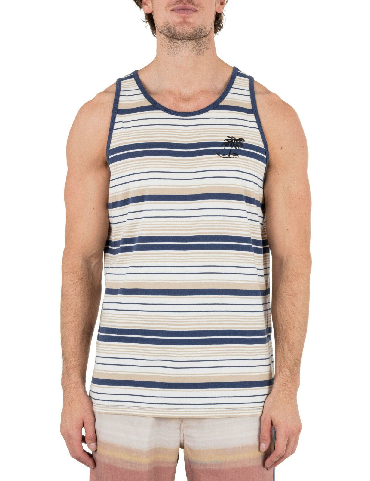 Naturals Stripe Tank - Hazelnut