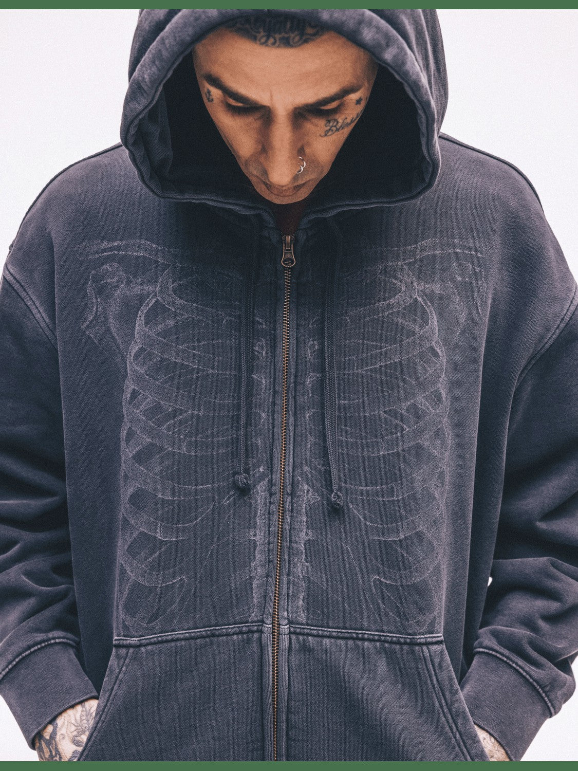 Hurley x Travis Barker Bones Zip Hoodie - Black