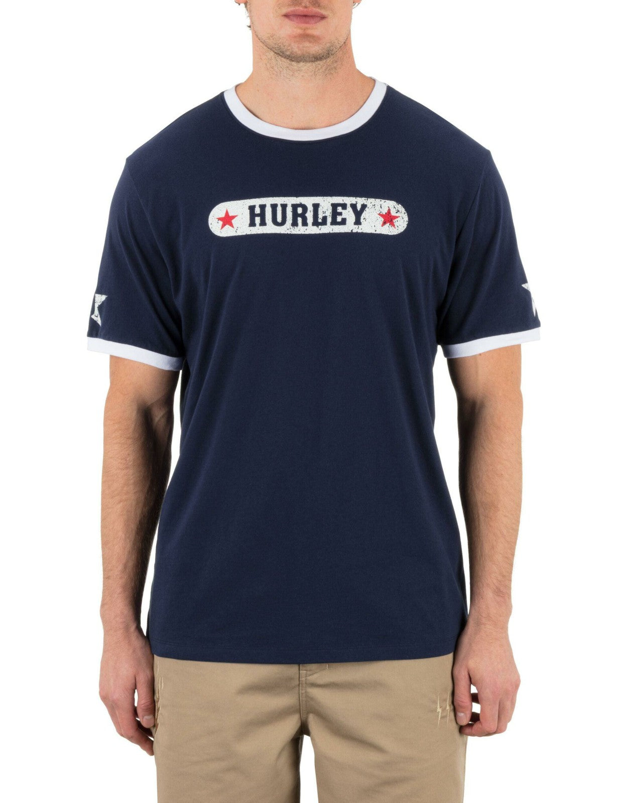 Hurley x Travis Barker Blink Ringer Short Sleeve Tee - Blue