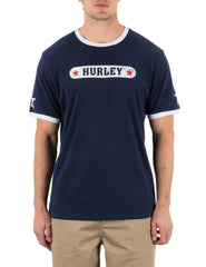 Hurley x Travis Barker Blink Ringer Short Sleeve Tee - Blue