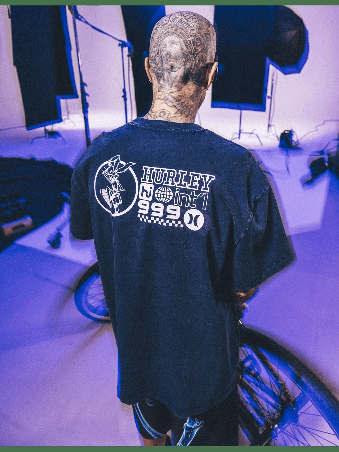 Hurley x Travis Barker Rabbit March Short Sleeve Tee - Blue
