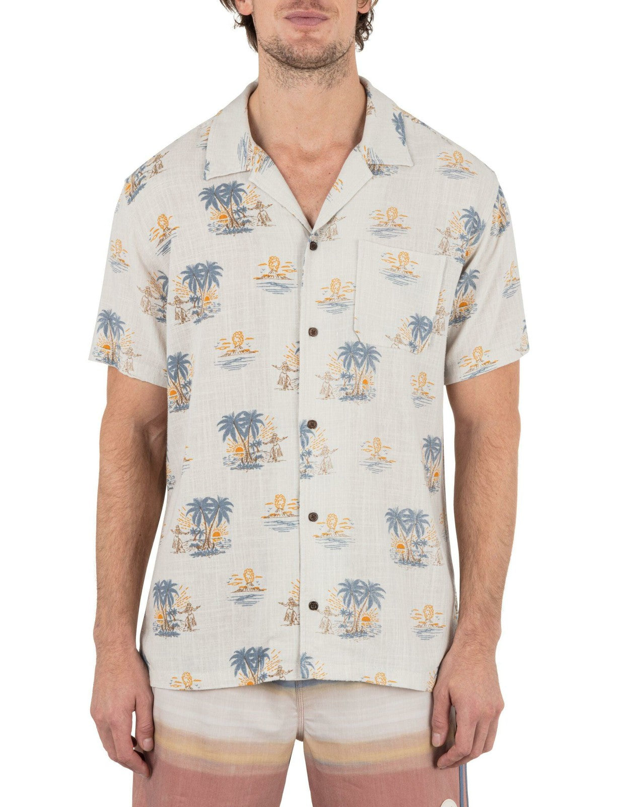 Laguna Camp Short Sleeve Shirt - Fog Grey