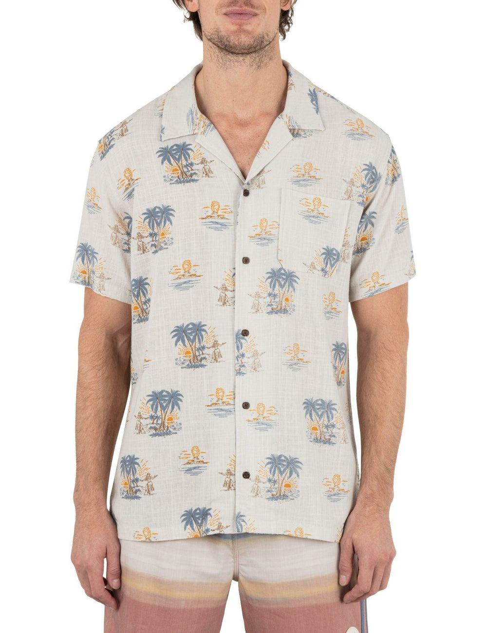 Laguna Camp Short Sleeve Shirt - Fog Grey