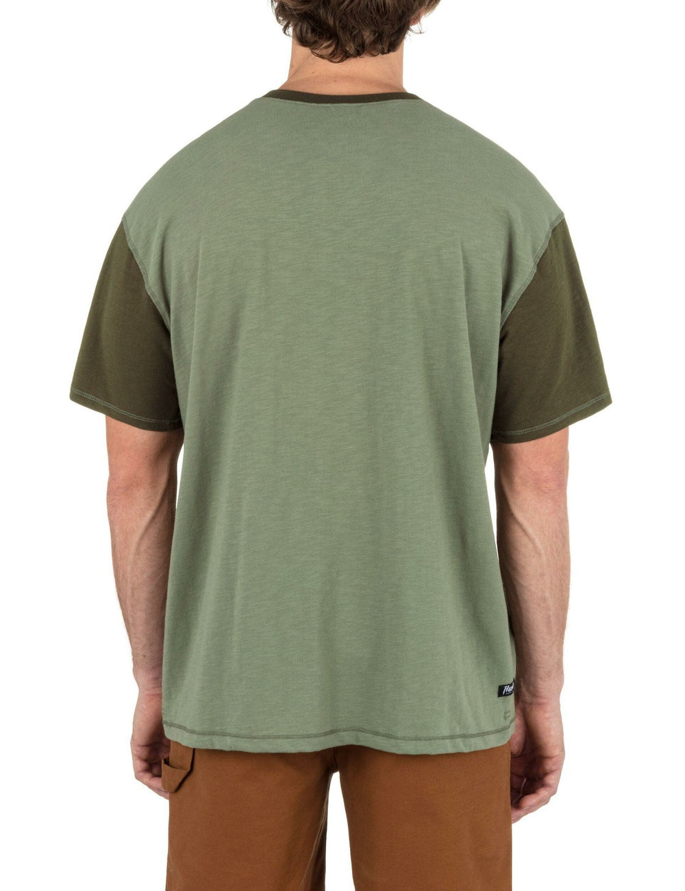 Merchant Short Sleeve Henley - Army
