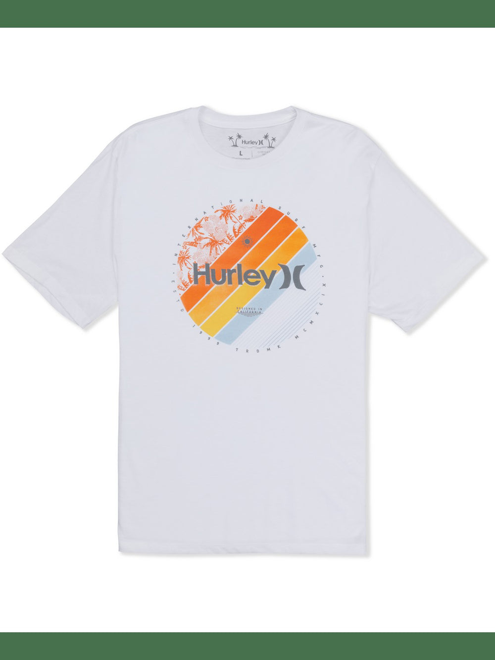 Linear Palm Short Sleeve - White