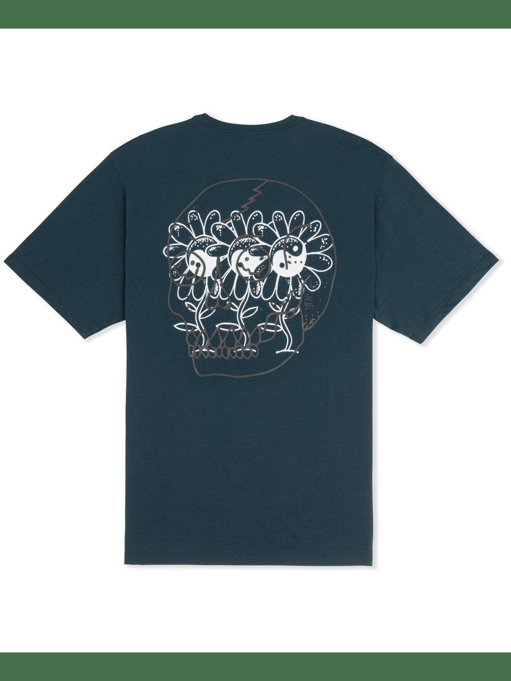 H2O Dri Skulls and Flowers Short Sleeve - Armored Navy