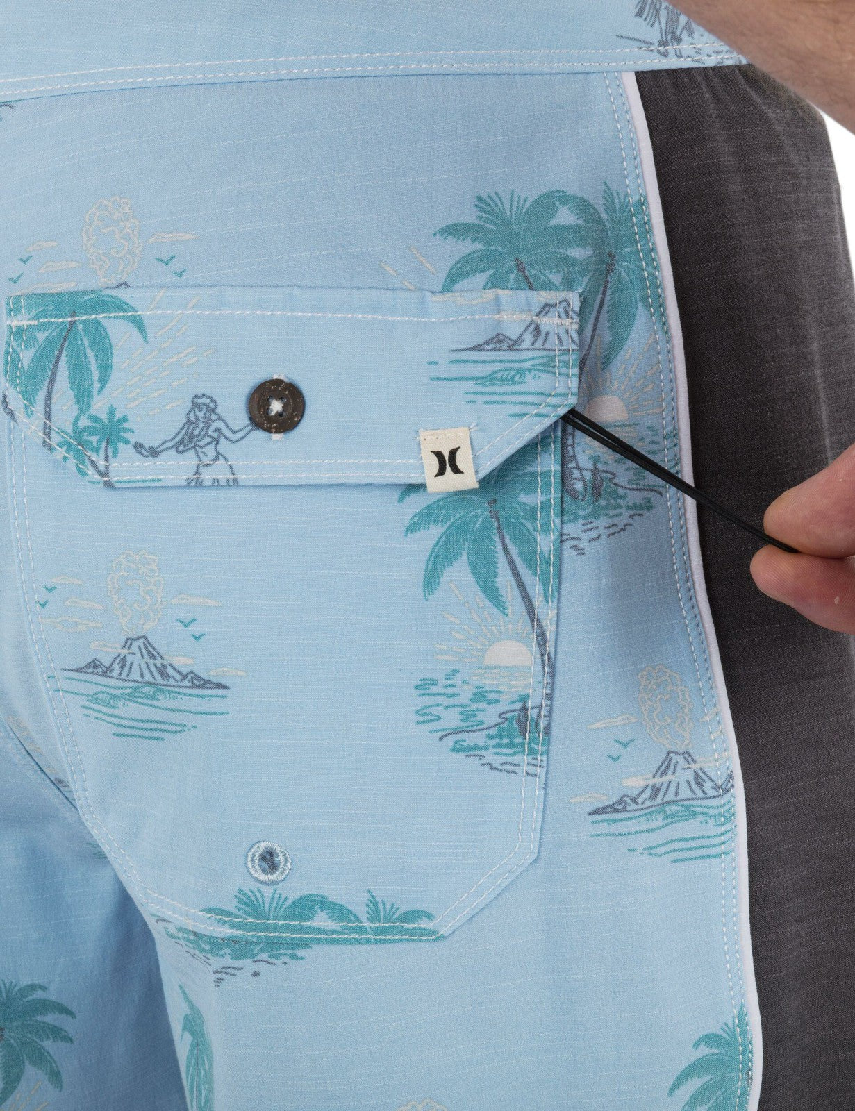 Phantom Naturals Blocked Session Boardshort 16" - Eifel Blue