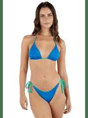 Solid Classic Triangle Bikini Top - Opal / Imperial Blue