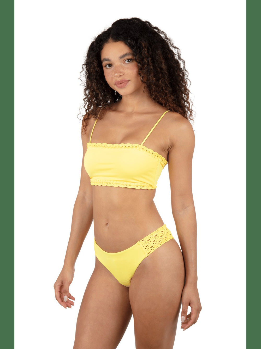 Macrame Cheeky Hipster Bikini Bottom - Mimosa