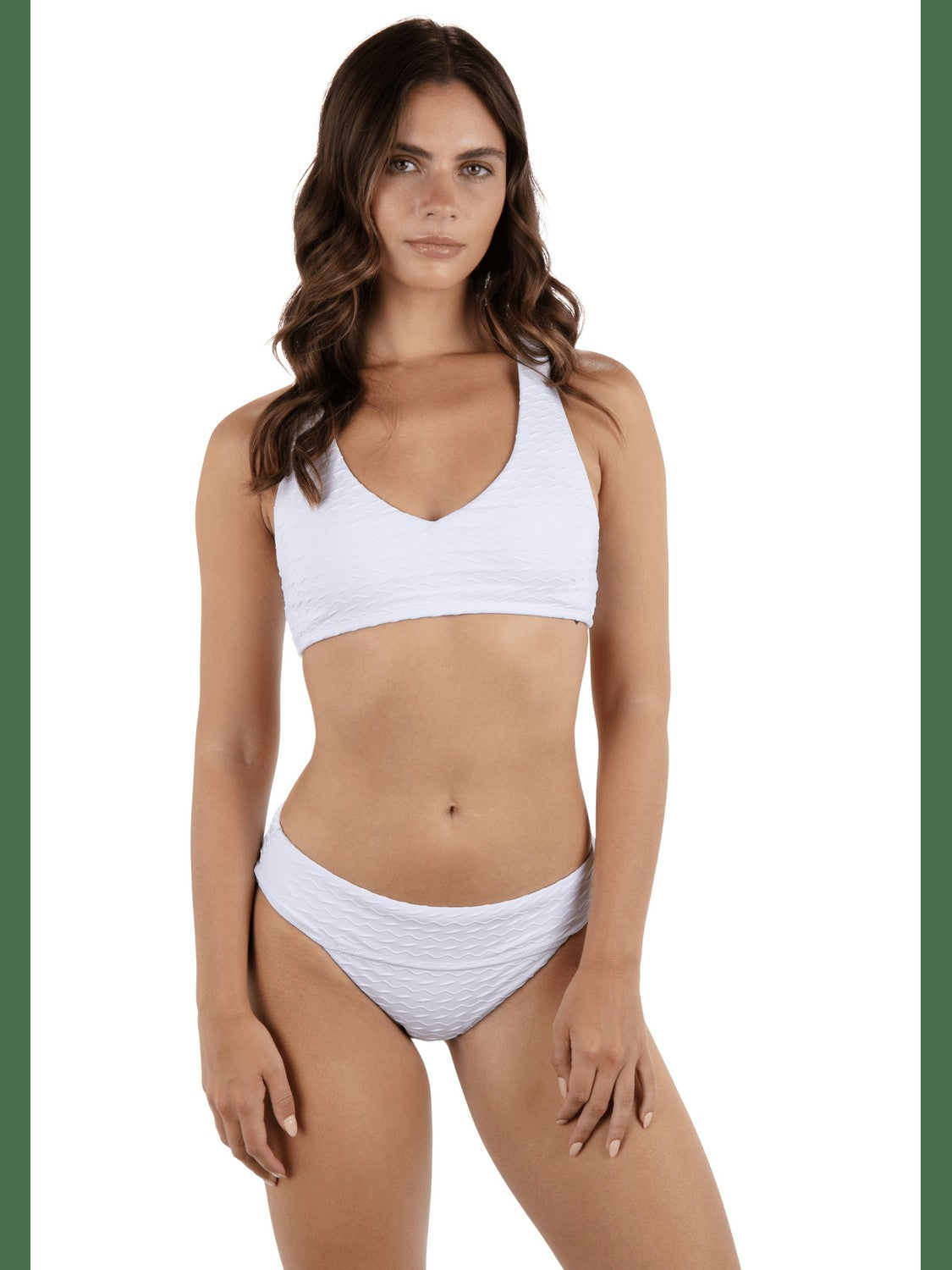 Amphora Halter Bikini Top - White