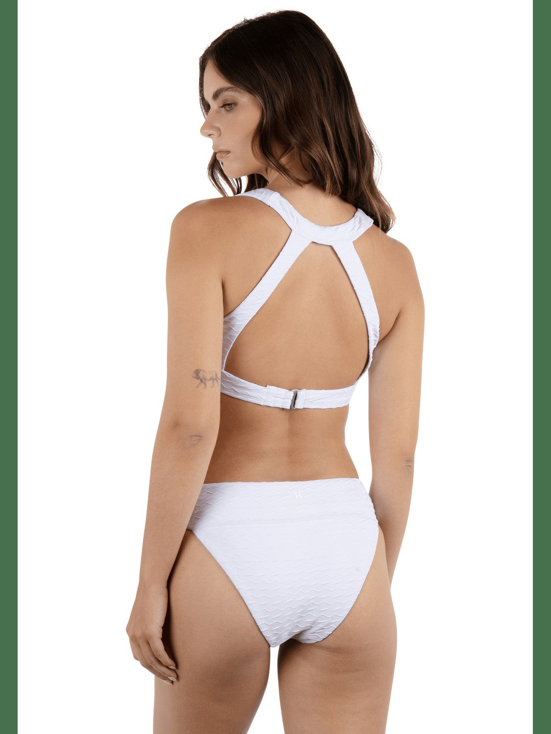 Amphora Halter Bikini Top - White