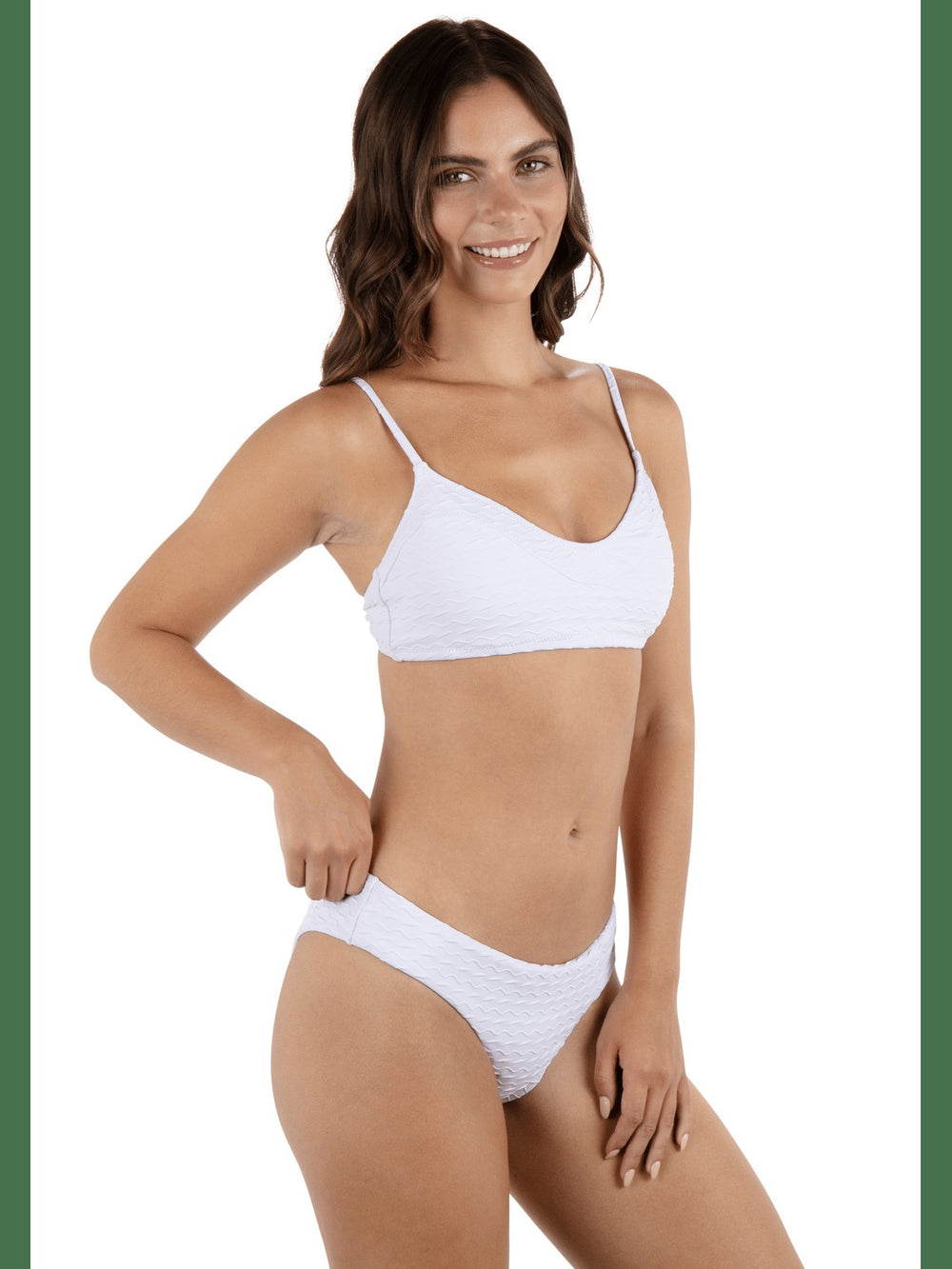Amphora Bralette Bikini Top - White