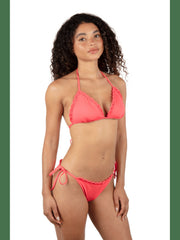 Macrame Cheeky Side Tie Bikini Bottom - Poppy