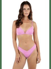 New Wave Jacquard V Bralette Bikini Top - Aster