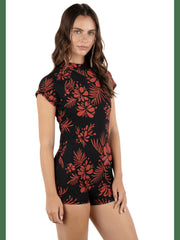Hidden Tropical Surfsuit - Black