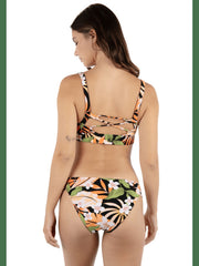 Atrium Tropical Moderate Bikini Bottom - Black