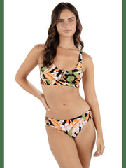 Atrium Tropical Moderate Bikini Bottom - Black