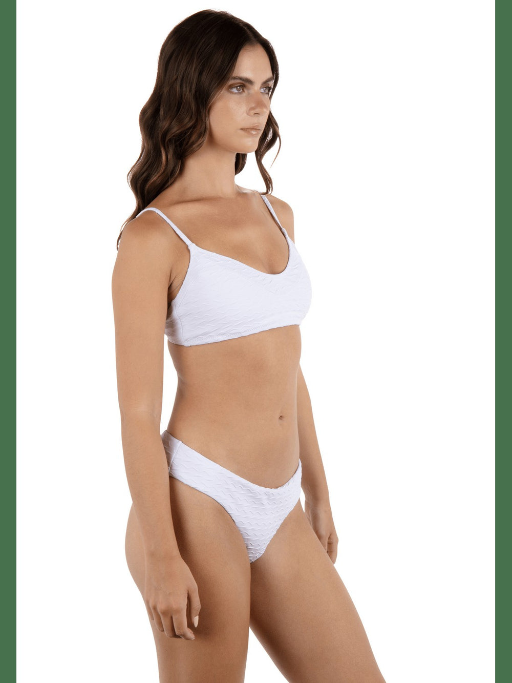 Amphora Mid Rise Cheeky Bikini Bottom - White