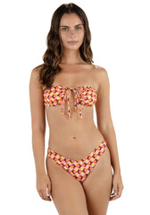 Daisy Tile Bandeau - Coral Blossom