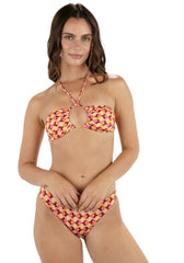 Daisy Tile Bandeau - Coral Blossom