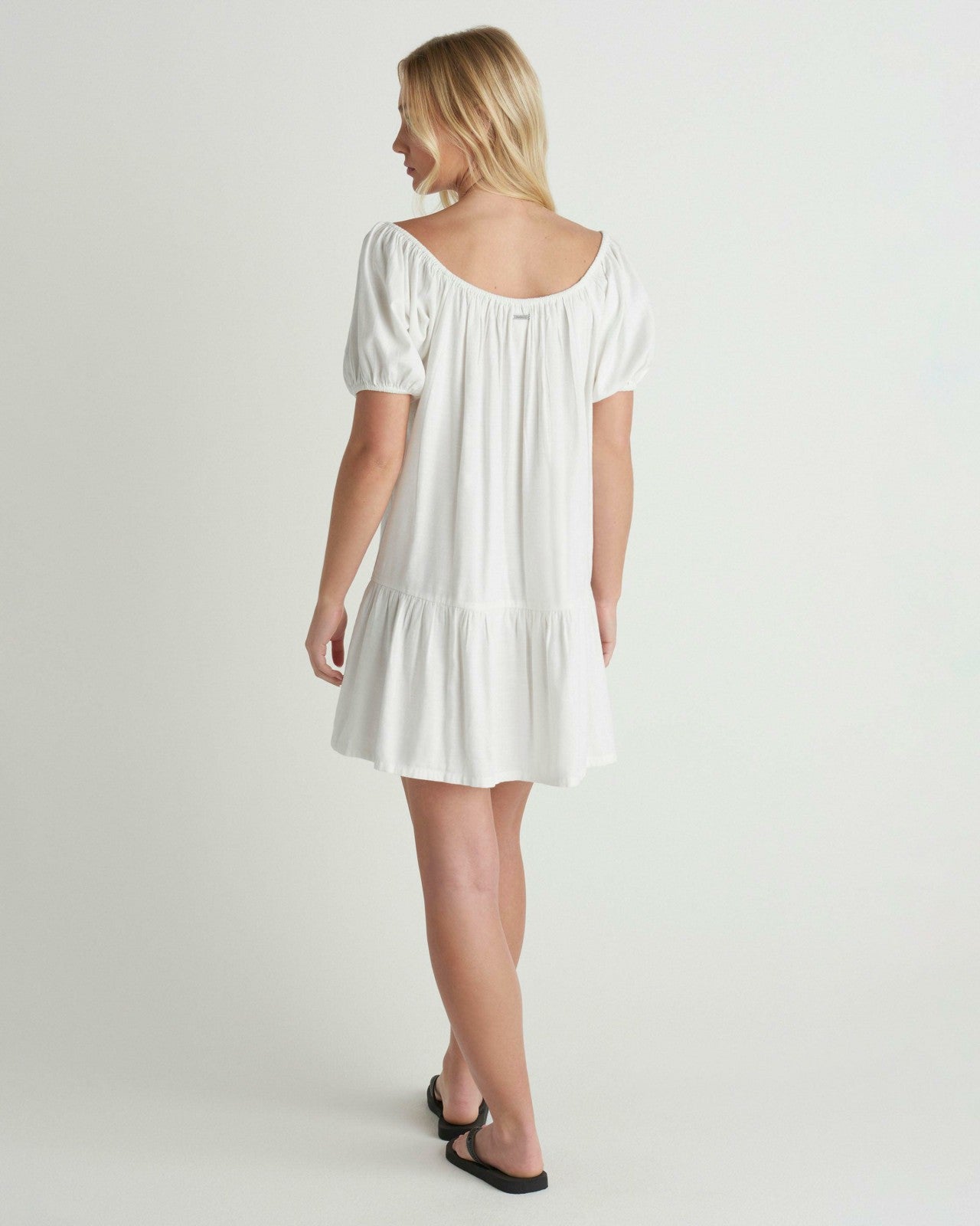New Heights Short Sleeve Dress - Off White