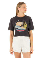 Society Islands Boxy Drop Tee - Off Black