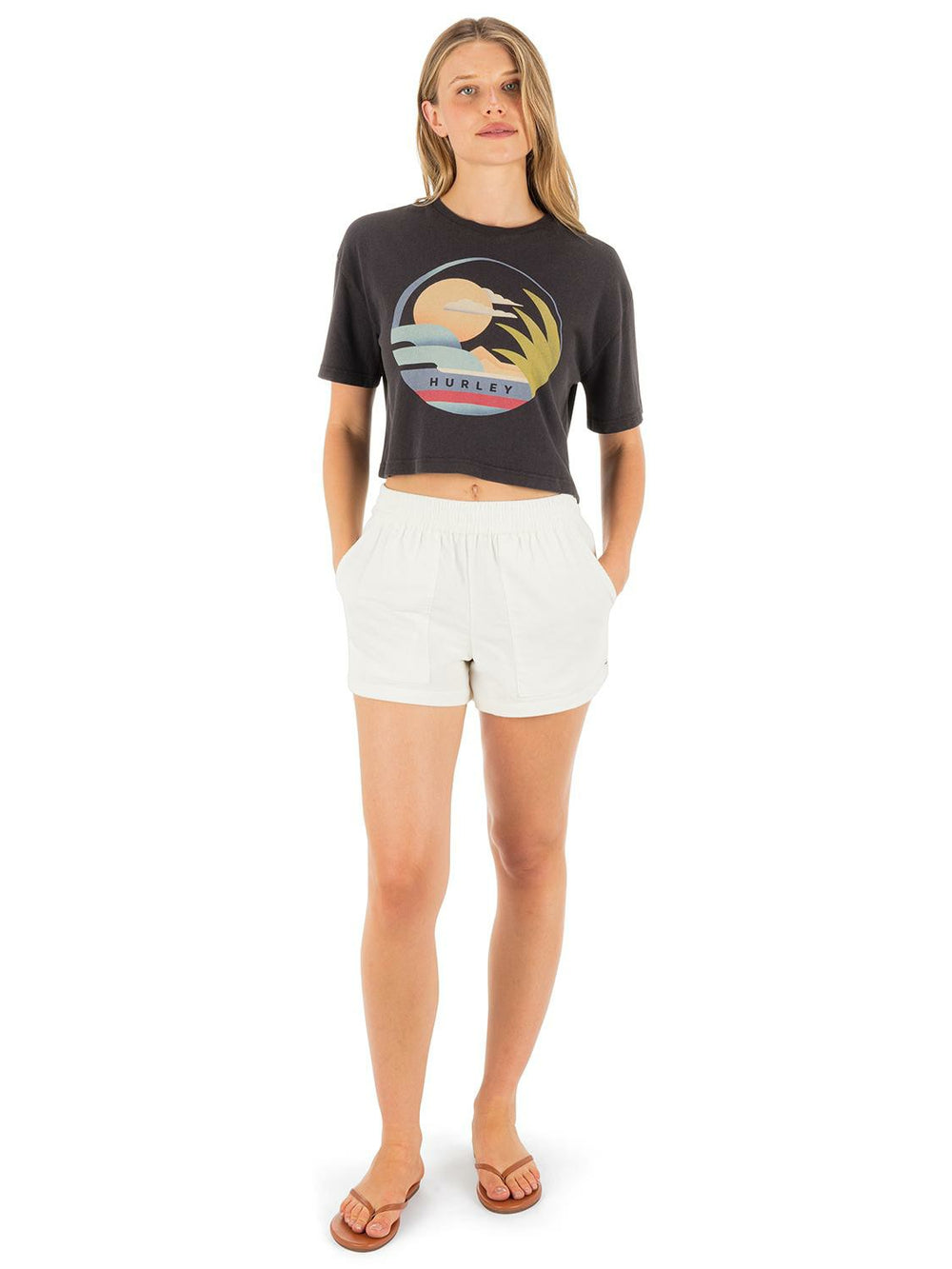 Society Islands Boxy Drop Tee - Off Black