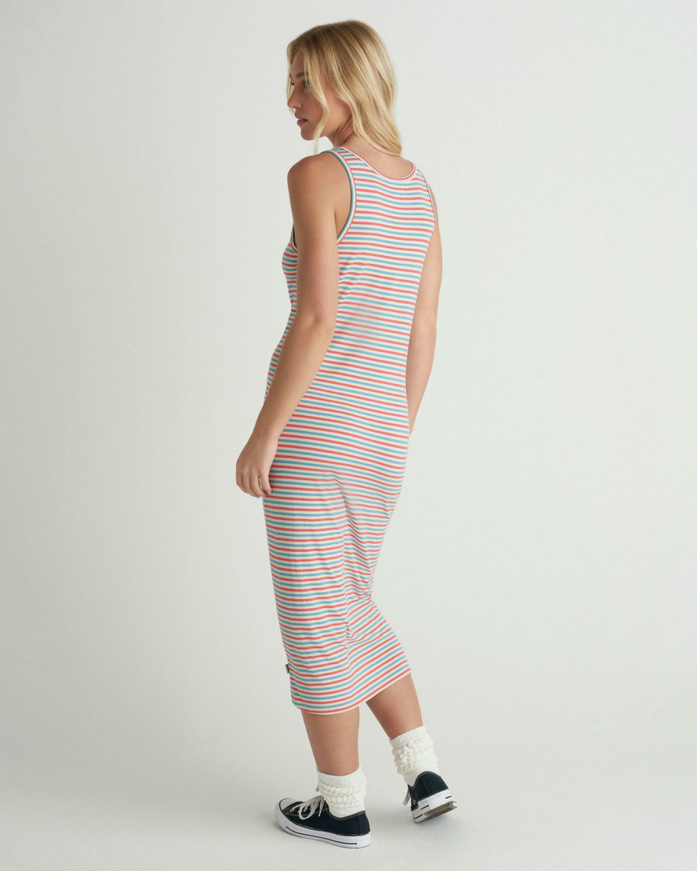 Breezy Midi Dress - Coral Blossom