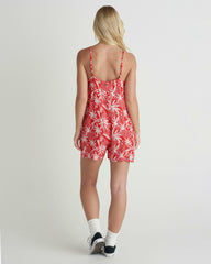 Getaway Romper - Float Red