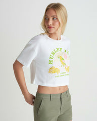 Find Your Coast Boxy Crop Tee - White