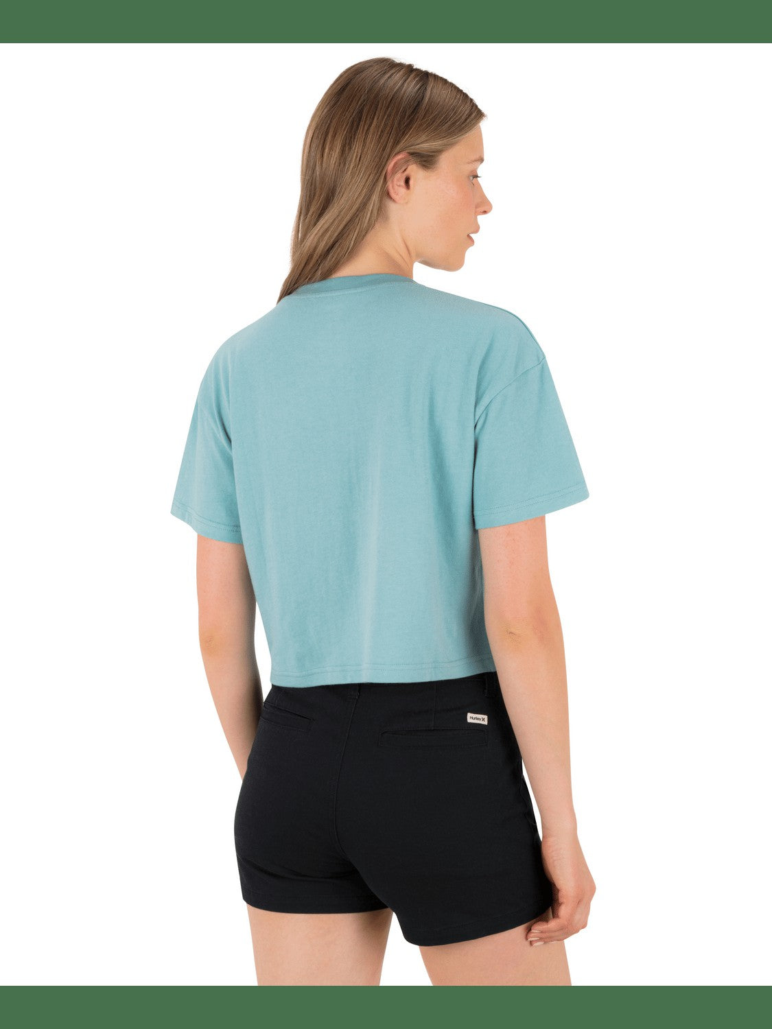 Bliss Boxy Crop Tee - Reef Waters