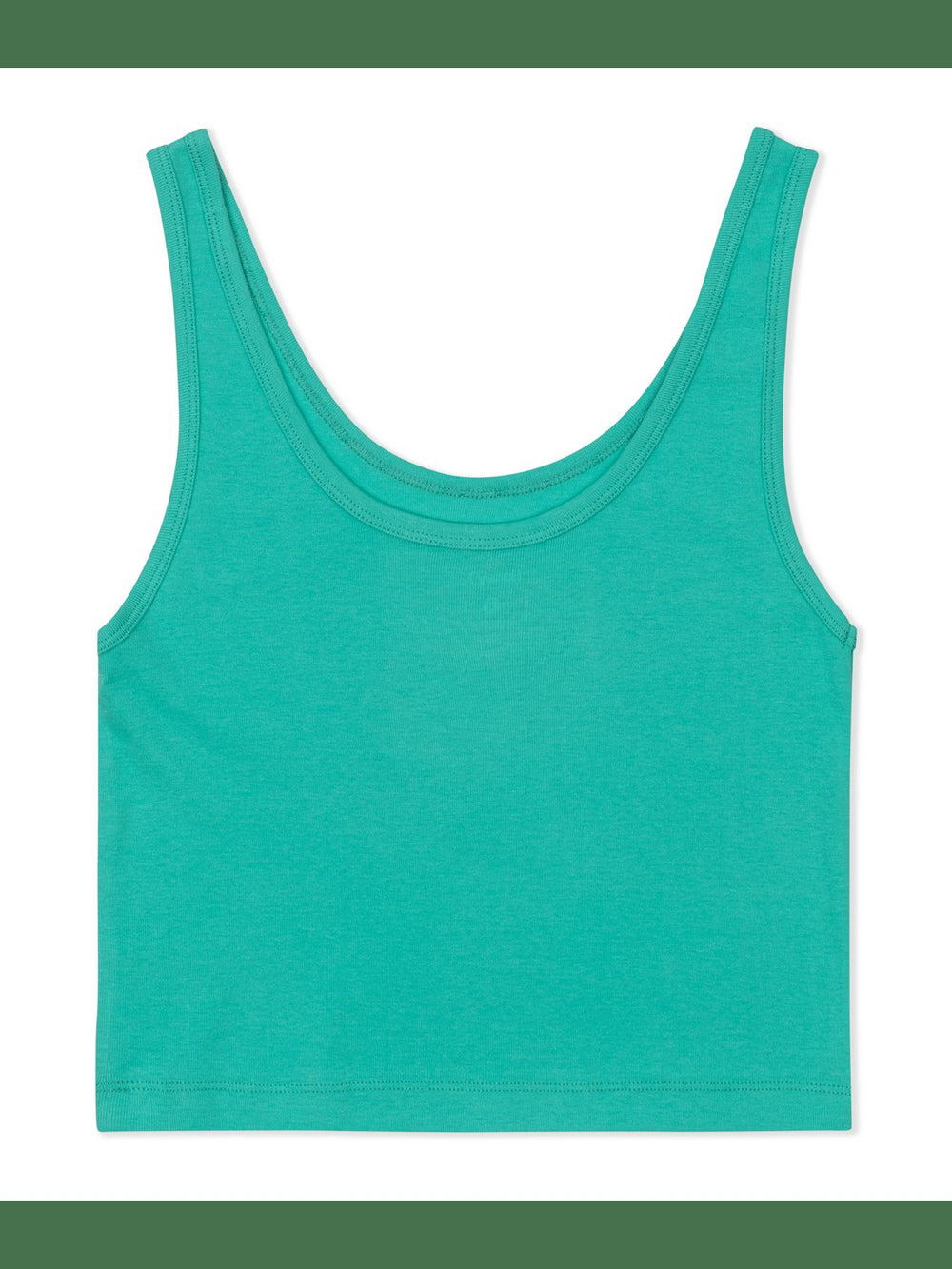 Aloha Scoop Crop Tank - Water Garden