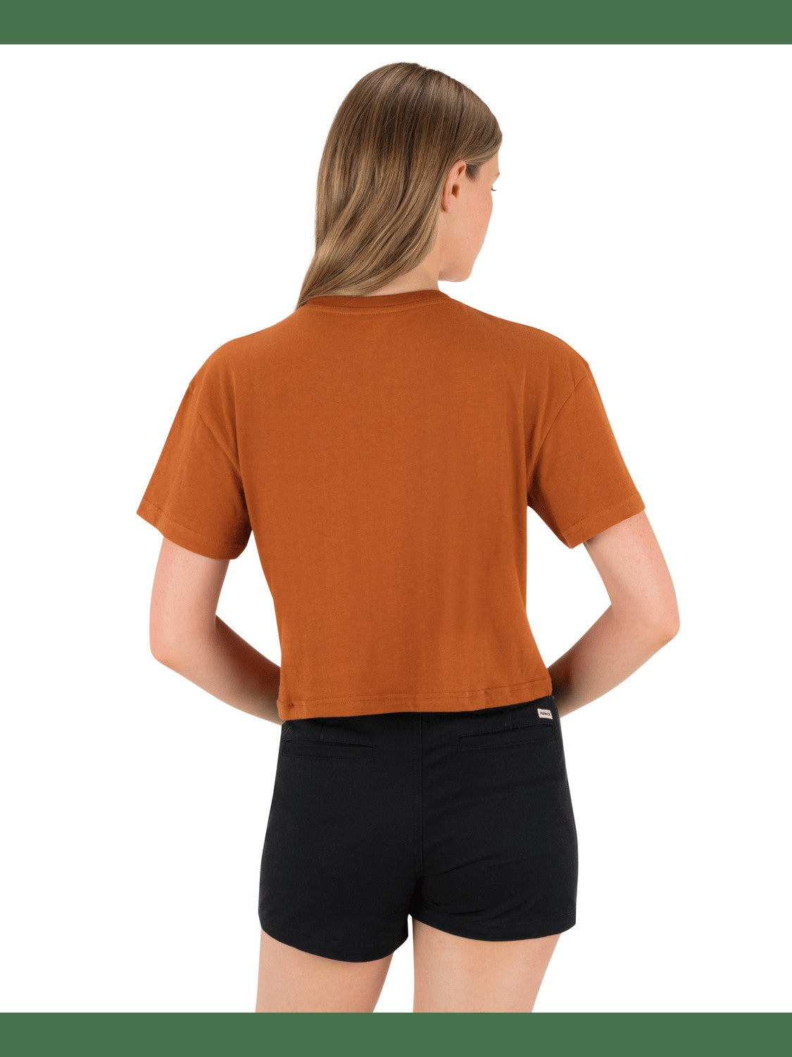 Botany Boxy Crop Tee - Leather Brown