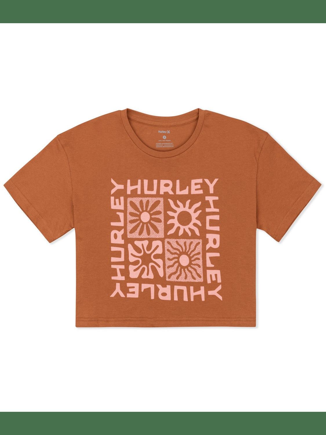 Botany Boxy Crop Tee - Leather Brown