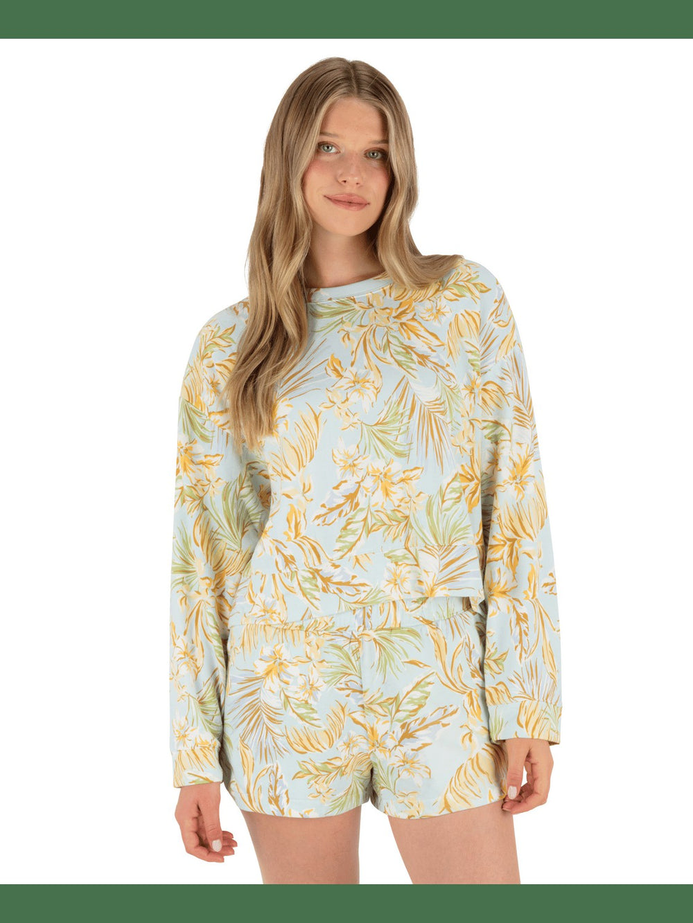 Fall Palms Boxy Crew - Starlight Blue