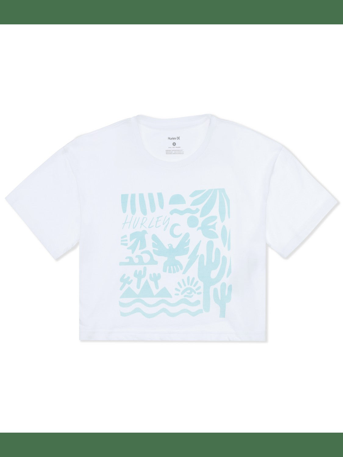 Siesta Boxy Crop Tee - White