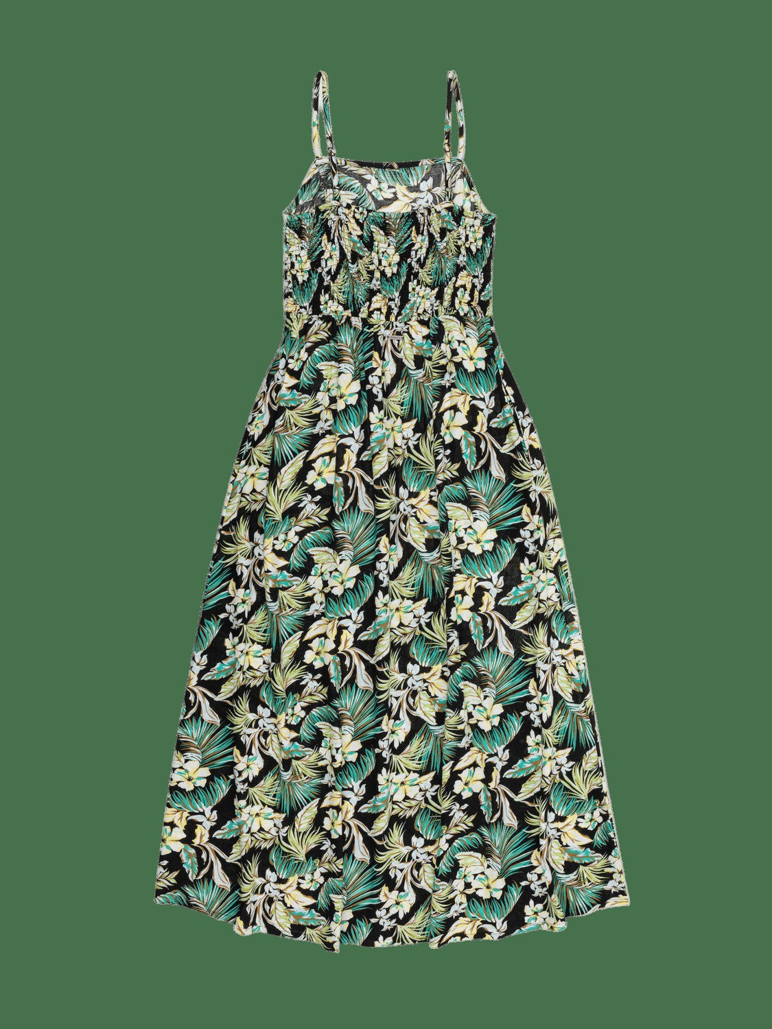Fall Palms Maxi Dress - Black