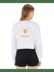 Eagles High Long Sleeve Crop Tee - White