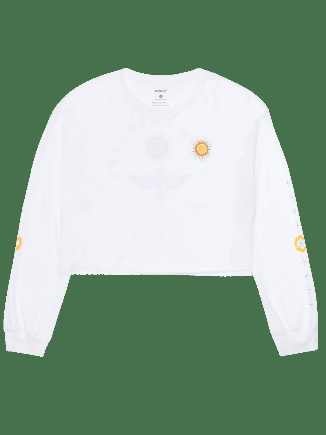 Eagles High Long Sleeve Crop Tee - White