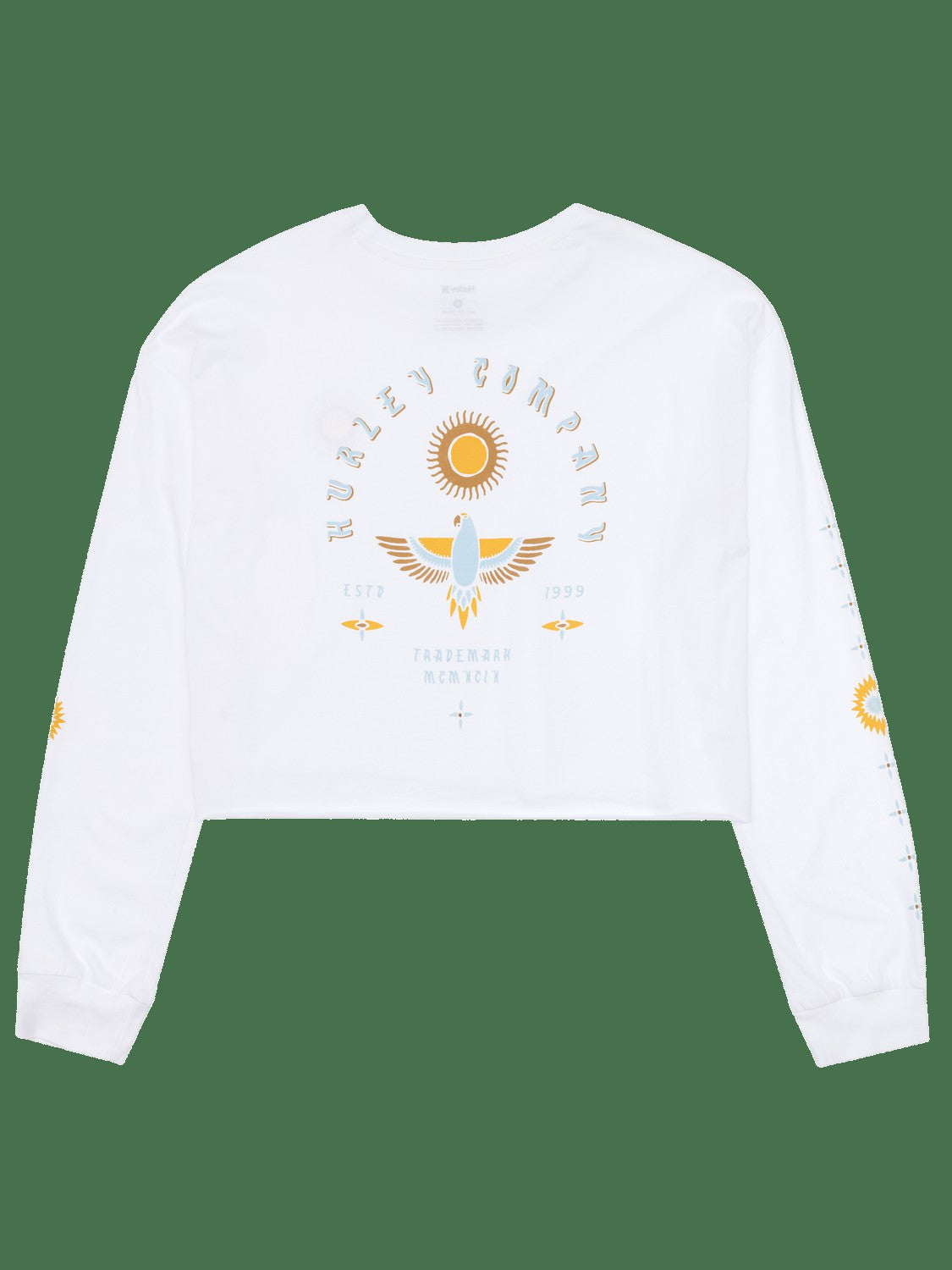 Eagles High Long Sleeve Crop Tee - White